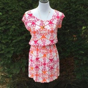 Banana Republic Dress
Orange and Pink Tye Dye Pattern Dress Size Small 
NWOT